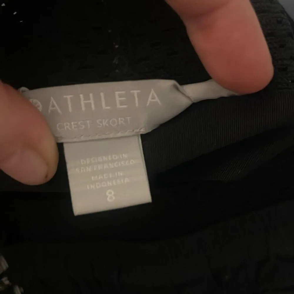 Athleta Trekkie Crest Skort Mesh Black 8